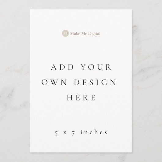 SINGLE 5x7 inch huwelijksprogramma / menu's (Voorkant)