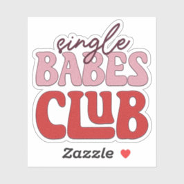 Single Babes Club Sticker - Valentijnsticker