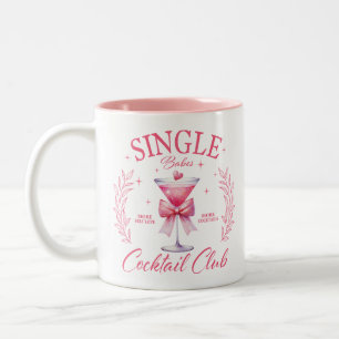 Single Babes Cocktail Club Tweekleurige Koffiemok