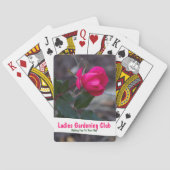 Single Bending Pink Rose Foto aangepast Speelkaarten (Achterkant)