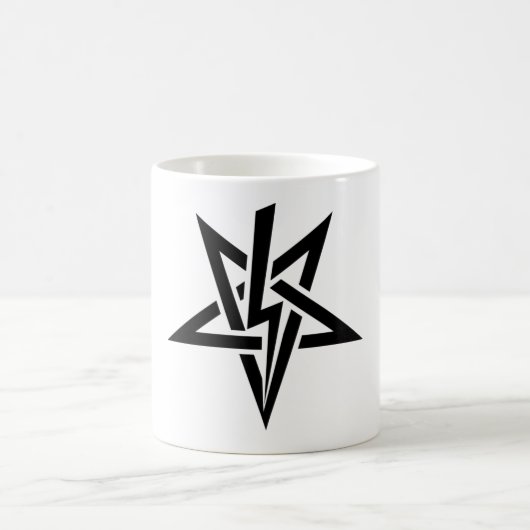 Single Black Anton Szandor LaVey Sigil-Mok Koffiemok (Center)