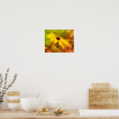 Single Black Eyed Susan Daisy Abstract Grunge Poster (Keuken)