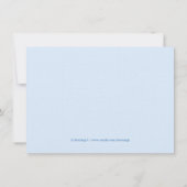 Single Blue Stripe Baptisme Kaart (Achterkant)