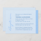 Single Blue Stripe Baptisme Kaart (Voorkant / Achterkant)