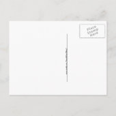 Single Blue-White Daisy Greetings Briefkaart (Achterkant)