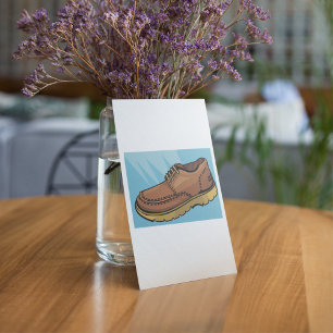 Single Brown Shoe met Laces Kaart