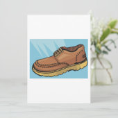 Single Brown Shoe met Laces Kaart (Staand voorkant)