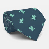 Single Cactus Pattern Stropdas (Opgerold)