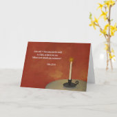 Single candle with a scripture from John 12:46 Car Kaart (Gele Bloem)