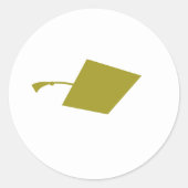Single Cap Toss Graduation Envelope Seal Ronde Sticker (Voorkant)