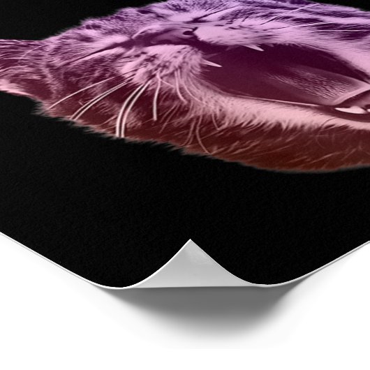 Single Cat Dames voor Harris 2024 Politiek Poster (Hoek)