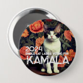 Single Cat Lady voor Kamala Button (Voorkant /achterkant)