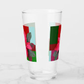 Single Christmas Pointsettia-ontwerp Glas (Links)