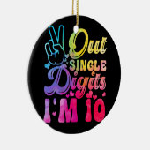 Single Cijfers I_m 10 jaar oude 10th Birth Keramisch Ornament (Rechts)