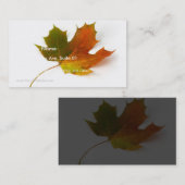 Single Colour Maple Leaf op White Background Visitekaartje (Voorkant / Achterkant)