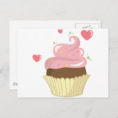 Single Cupcake Briefkaart (Voorkant / Achterkant)