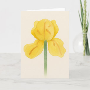 Single Daffodil Waterverf Groet Kaart