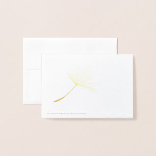 Single Dandelion Tuft Folie Kaarten
