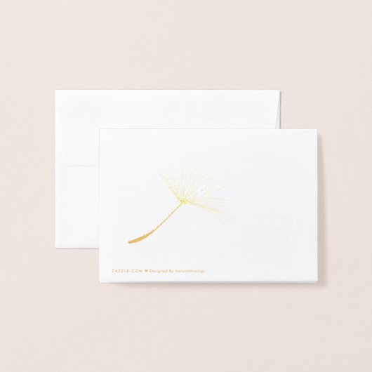 Single Dandelion Tuft Folie Kaarten (Met envelop)