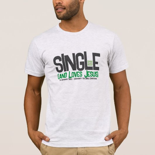 Single (en houdt van Jesus) QR shirt (Voorkant)