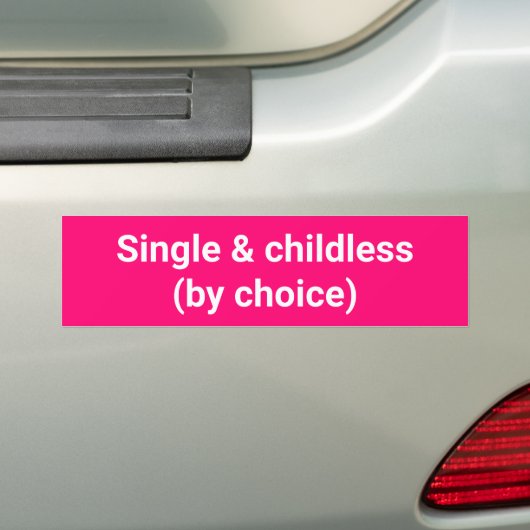 Single en kinderloos naar keuze minimalistisch ple bumpersticker (Op auto)