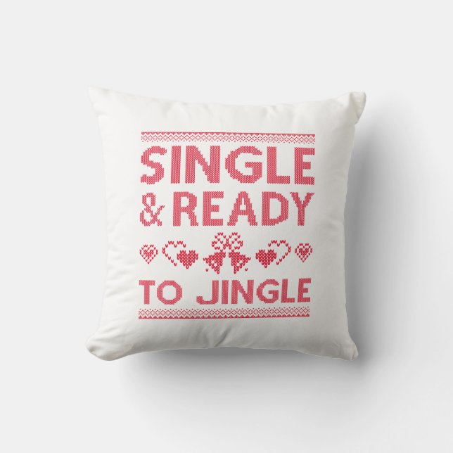 Single en klaar om te springen kussen (Voorkant)