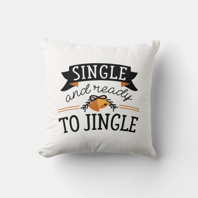 Single en klaar om te springen kussen (Voorkant)