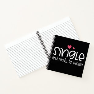 Single en klaar om Valentijn te mengen Notitiebo Notitieboek