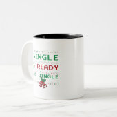 Single en Ready to Jingle Tweekleurige Koffiemok (Voorkant links)