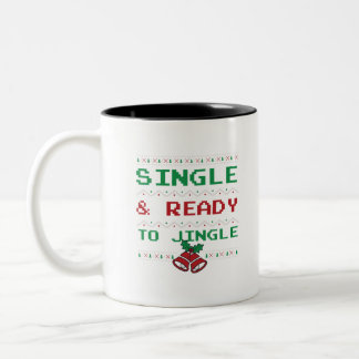 Single en Ready to Jingle Tweekleurige Koffiemok