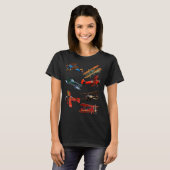 Single Engine Prop Airplanes T-shirt (Voorkant volledig)