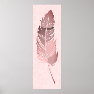 Single Feather - Mauve kleuren Poster