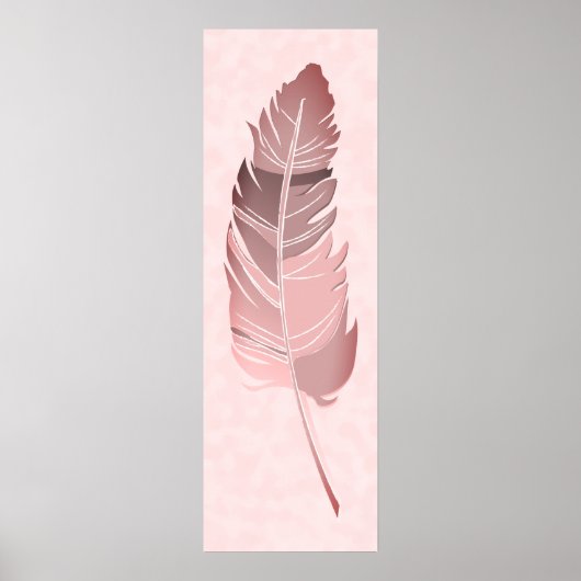 Single Feather - Mauve kleuren Poster (Voorkant)