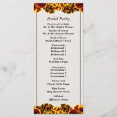 Single French Marigold Wedding Programme Programma (Achterkant)