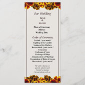 Single French Marigold Wedding Programme Programma (Voorkant)