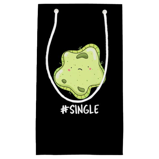 #Single Funny Solo Cell Biology Pun Dark BG Klein Cadeauzakje (Voorkant)