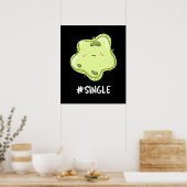 #Single Funny Solo Cell Biology Pun Dark BG Poster (Keuken)