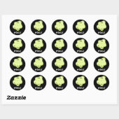 #Single Funny Solo Cell Biology Pun Dark BG Ronde Sticker (Vel)