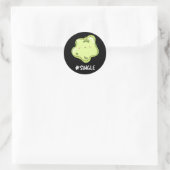 #Single Funny Solo Cell Biology Pun Dark BG Ronde Sticker (Tas)