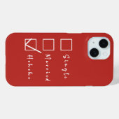 SINGLE, GETROUWD, Hehehe Grappige Relatie Case-Mate iPhone Case (Achterkant (horizontaal))