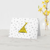 Single Giraffe Card Kaart (Gele Bloem)