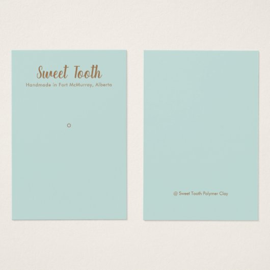 Single Hole Pendant Pin Visitekaartje (Voorkant /achterkant)