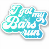 Single - J'Ai Eu Mes Barres Courir - Bleu Sticker (Devant)