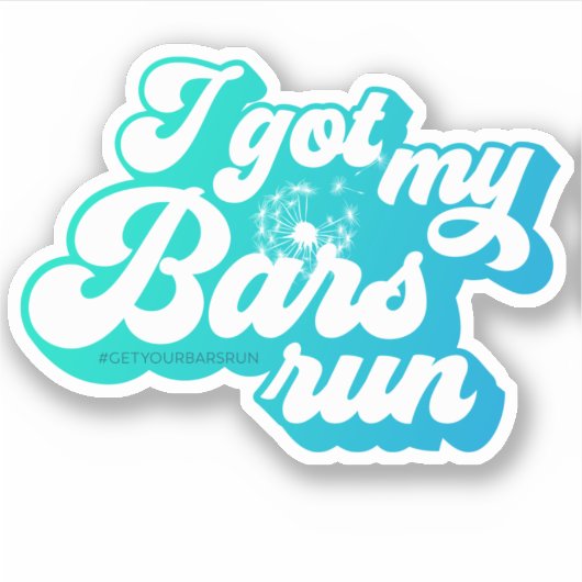 Single - J'Ai Eu Mes Barres Courir - Bleu Sticker (Devant)