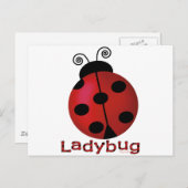 Single Ladybug Briefkaart (Voorkant / Achterkant)