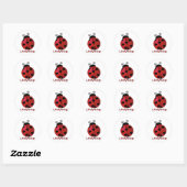 Single Ladybug Ronde Sticker (Vel)
