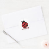 Single Ladybug Ronde Sticker (Envelop)