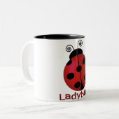 Single Ladybug Tweekleurige Koffiemok (Voorkant links)
