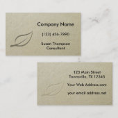 Single Leaf Faux Embossed Graphic Visitekaartje (Voorkant / Achterkant)