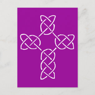 Single line Celtic Style Cross Transp Briefkaart
